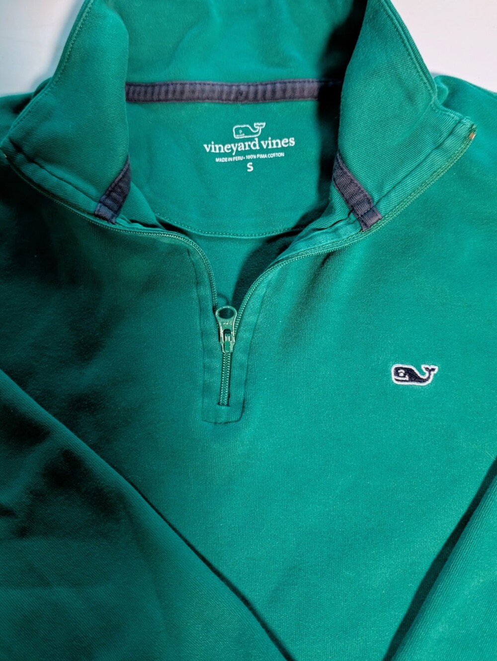 Vineyard Vines Quarter Zip Sweatshirt Women's Small Kelly Green